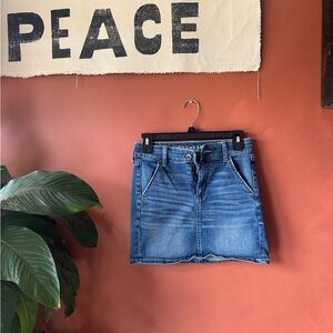 American Eagle Outfitters Blue Denim Mini Skirt